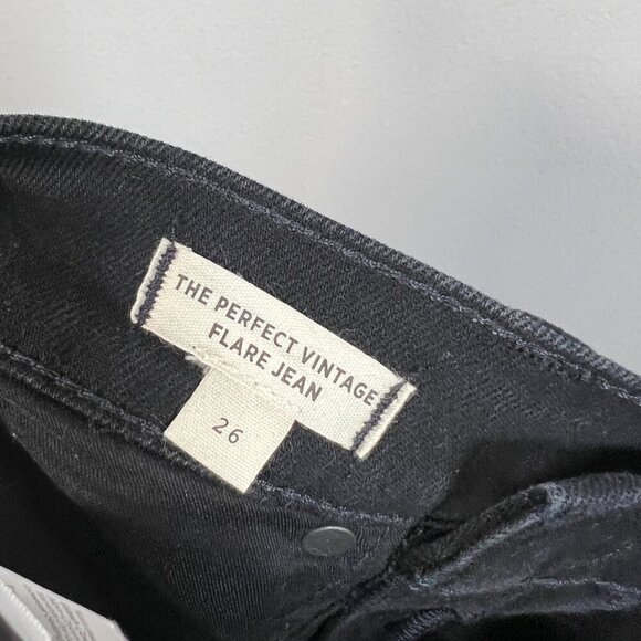 Madewell The Perfect Vintage Flare Jean Size 26 Sherborn Wash Black High Rise - Picture 5 of 14